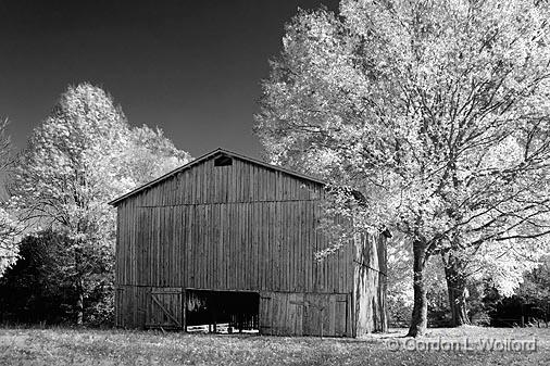 Autumn Tobacco Barn_24795 (psIR).jpg - Photographed along the Natchez Trace Parkway in Tennessee; USA.